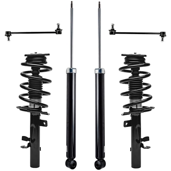 Detroit Axle - Front 6pc Struts Kit for 2014-2019 Ford Escape, 2 Struts & Coil Spring 2 Sway Bar Links 2 Rear Shock Absorbers 2015 2016 2017 2018 Replacement Suspension
