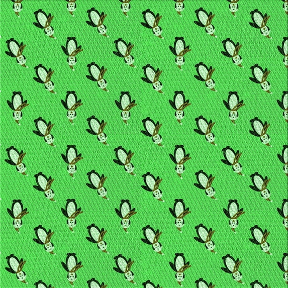 Ahgly Company Indoor Square Patterned Neon Green Area Rugs, 6' Square