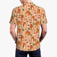 thumbnail image 4 of Balery Squirrel And Mushroom Printed Men’s Short Sleeve Polo Shirt, Midweight Men's Shirt,Golf Polo shirts -, 4 of 9