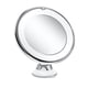 thumbnail image 1 of Espejo de maquillaje LED redondo con aumento de 10x y ventosa, rotación de 360 grados, iluminación., 1 of 13