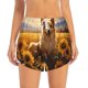 thumbnail image 2 of Balery Pastoral Sunflower Corgi Pantalones cortos deportivos para mujer con forro y dos bolsillos, elásticos, para entrenamiento, gimnasio, yoga-XX-Large, 2 of 7