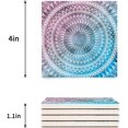 thumbnail image 3 of FMSHPON Mandala Pattern Set of 4 Coaster for Drinks, Absorbent Ceramic Stone Coasters Cup Mat with Cork Base for Home Kitchen Room Coffee Table Bar Decor, 3 of 4