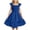 Test#22 Blue, variant on mgoYE Girls Country Dress Girls Summer Dresses Cute Double Layer Ruffle Sleeve Smocked Flowy Dress(Blue,5-6 Years)