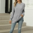 thumbnail image 5 of Texiao Winter Sweaters for Women,Women's 2025 Loose Crew Neck Long Sleeve Basic Knit Pullover, 5 of 9