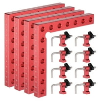 Corner Clamp 90 Degree 5.5" Right Angle Clamp Set for Woodworking 4packs Red