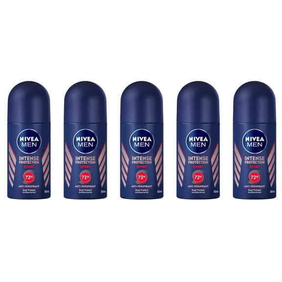 NIVEA Men Dry Impact Deodorant Roll-On 50ML 72HR Protection 5 Pack