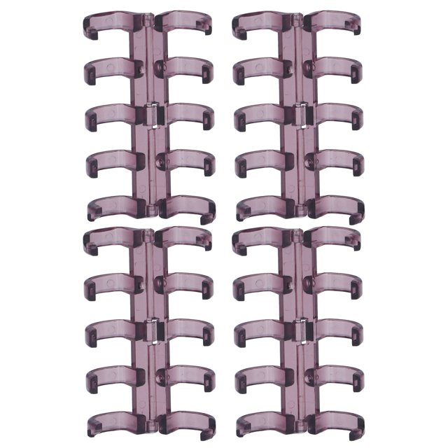 20Pcs Binding Rings, Plastic Transparent Segmented Loose Leaf Clamp 11mm Binding Thickness 60 Sheets Office Supplies for Offices Shcools Students Teachers