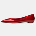 thumbnail image 4 of FSJ Women Pointed Toe Ballet Flats Comfortable Slip On Flats Shoes Casual Shoes Size 9 Red, 4 of 4