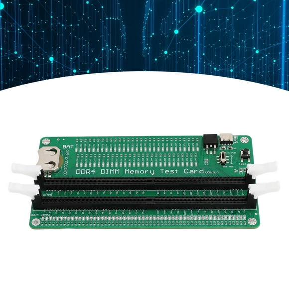 Tarjeta De Prueba DDR4 Para Computadora De Escritorio, Puerto De Entrada USB C De Alto Rendimiento, Probador De Memoria RAM Para PC De Escritorio Verde Para Computadora De