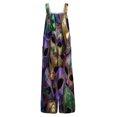 thumbnail image 4 of Combinaison d'Été à Imprimé Squelette avec Boutons et Bretelles pour Femmes, Combinaison Décontractée avec Bretelles Réglables, Grande Taille, Multicolore P, 4 of 5