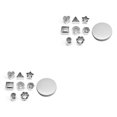 thumbnail image 3 of Matsuzay 24 piezas Moldes para pasteles Utensilios para hornear Accesorios de cocina de acero inoxidable Gadgets para moldes Patrones de Tipo 2 2piezas, 3 of 6