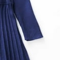 thumbnail image 5 of Povozer Girls Sweater Dress Long Sleeve Knit A Line Casual Winter Dresses(Navy,4-5Y), 5 of 6