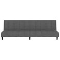 thumbnail image 3 of vidaXL 2-Seater Sofa Bed Dark Grey Velvet, 3 of 5