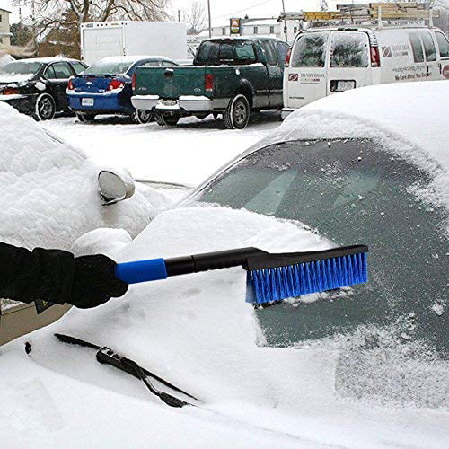 YeewayVeh 53 Snow Brush and Ice Scraper for Car Windshield, 360° Pivoting  Brush Head with Comfort Foam Grip, 3 in 1 Extendable Snow Scraper and Snow