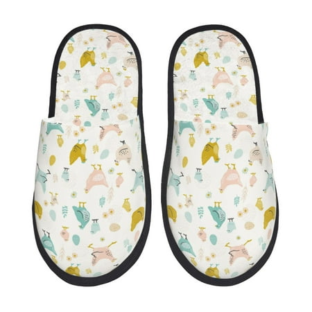 Balery Chicken Slient Indoor Furry Fleece Comfort House Shoes Soft Non-Slip Home Shoes Cotton slippers House Slippers-- Large