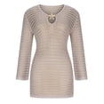 thumbnail image 6 of Maqroz Womens Starfish Cover Up Dress Long Sleeve Beach Swimsuit Coverups V Neck Flare Sleeve Crochet Mini Dress Swimwear, 6 of 7