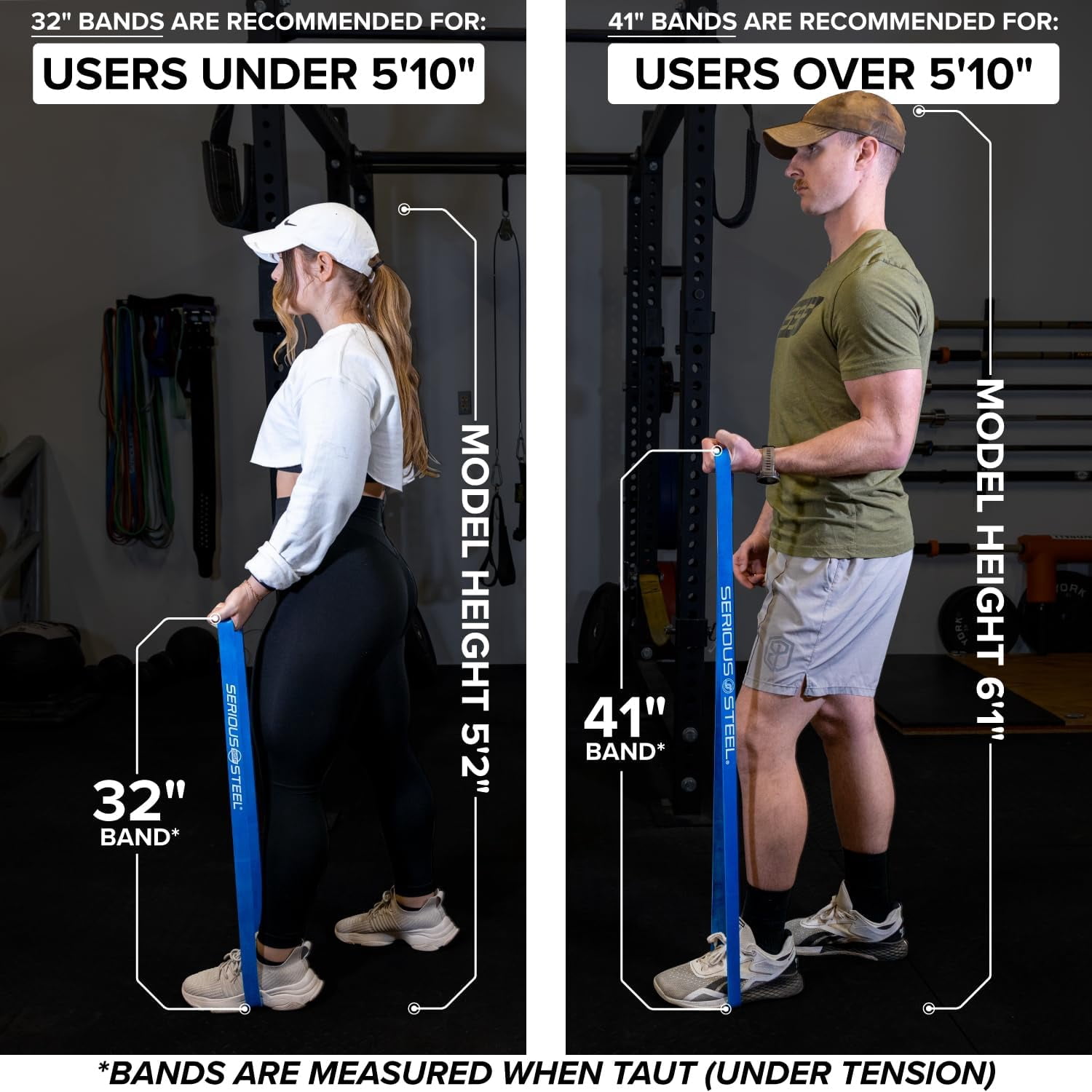 JJEAN-Serious Steel Fitness 32" Resistance Training Bands (Portable Exercise Band System Training Bands- Great for Individuals Under 5'10")