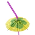 thumbnail image 3 of Multicolored Tropical Luau Parasol Hibiscus Print Umbrella Drinking Straws (48 Pack) by Super Z Outlet, 3 of 4
