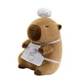 thumbnail image 4 of Carpincho de peluche de juguete, lindo de peluche, coleccionable, cómodo juguete de peluche de para niños, niñas, regalos, niños y a cuchillo y tenedor, 4 of 9