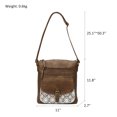 thumbnail image 4 of KouLi Buir Crossbody Purses for Women PU Leather Shoulder Handbags Multi Pockets Straw Weaving Design, 4 of 7
