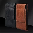 thumbnail image 3 of GW USA Holster Case for Samsung Galaxy S24 FE 6.8 inch Universal Leather Pouch [Metal Belt Clip] Phone Holster Belt Clip Case - Brown, 3 of 6