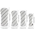 thumbnail image 2 of maskred Rivets PU Leather Golf Head Covers Set for Driver Fairways #3#5 Hybrids Rescue Set Woods Clubs Headcovers For Golfer White, 2 of 5