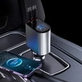 thumbnail image 3 of Car Charger, QC3.0+PD Fast Charging, 100W Total Output, 2 Devices Simultaneous Charging, 80cm Cables, Voltage Display, 3 of 8