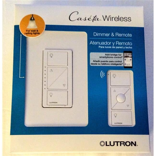 Lutron P-PKG1W-WH-R 120V Smart Lighting Dimmer Switch And Remote Kit 