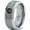 Grey Bevel Tungsten, variant on Tungsten Trident Spear Weapon Band Ring 8mm Men Women Comfort Fit Gray Flat Cut Brushed Polished