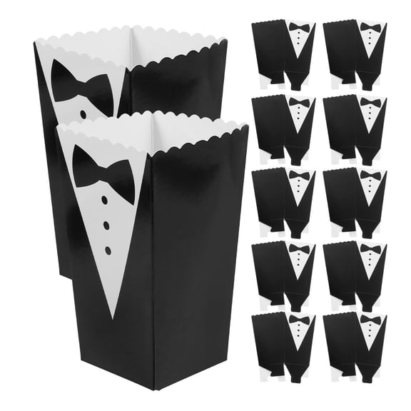 HEANUJJ 50Pcs Paper Popcorn Buckets Multi Color Easy to Assemble Popcorn Holders for Food Storage