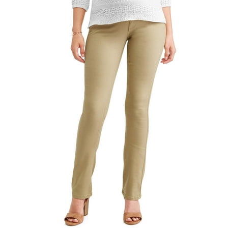 Plush Bootcut Pants - Oh! Mamma Maternity Under Belly Stretch Twill Bootcut Pants - Available in Plus Sizes