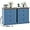 Blue, variant on Night Stand with Charging Station, Bedside Table with 2 Drawers Storage and Open Shelf, White Nightstand with Outlets, Wood Modern End Table for Bedroom Office