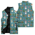 thumbnail image 3 of Ladies' Casual Fashion Sleeveless Christmas Printed Cotton Vest Jacket, Light Blue, Size XXL, 3 of 4