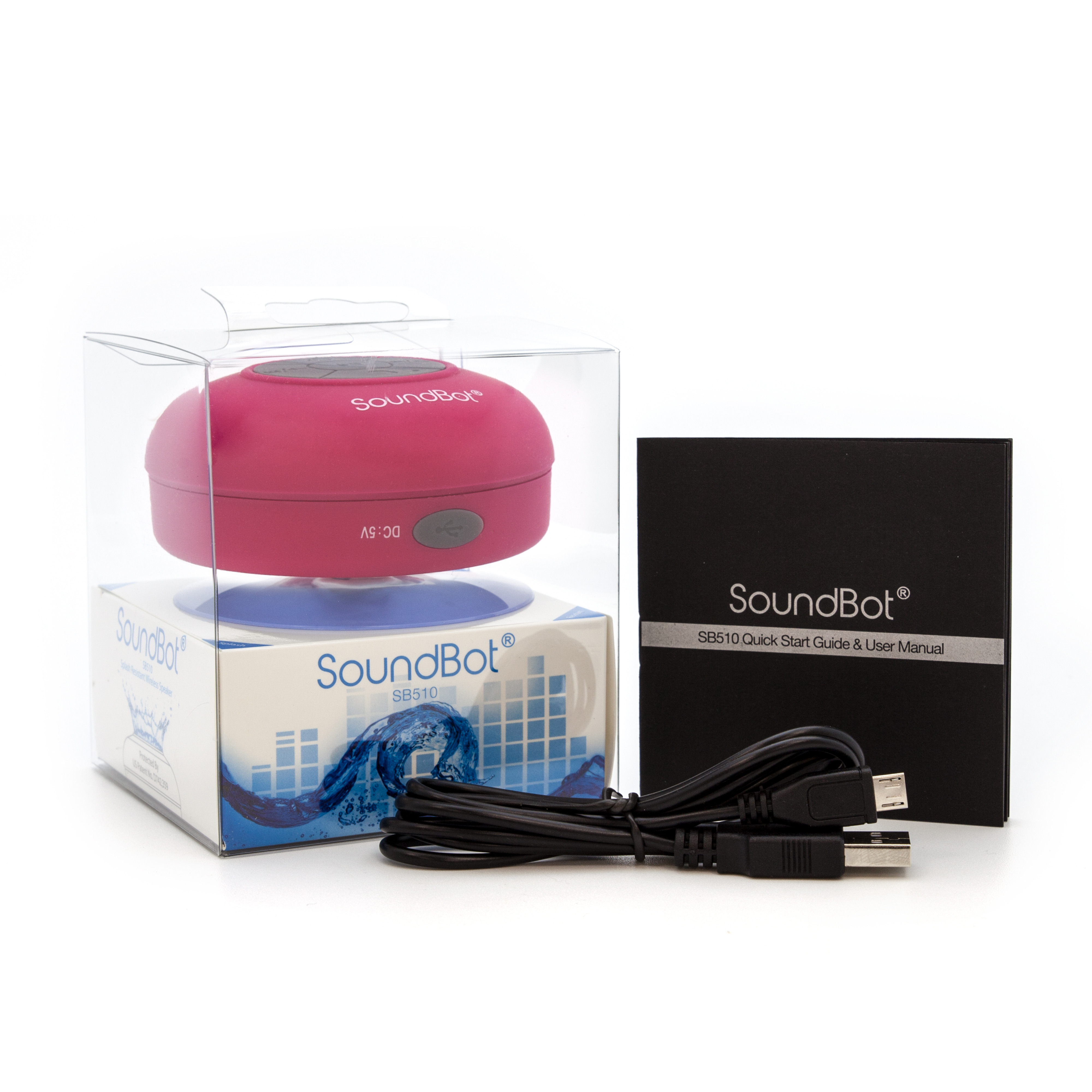 SoundBot SB510 1.59 oz Water Resistant Bluetooth Shower Speaker - Pink - image 5 of 5