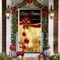 Curtain YZEGDCH Door Curtains for Doorway Privacy, Hanging Wall Sign for Front Door, Outdoor Home Indoor School Winter New Year Decor, Gifts Under 10 Dollars