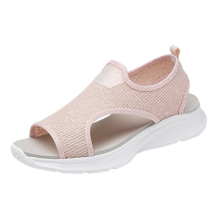 

PEASKJP Dressy Sandals Women Beach Sandals for Women Dressy Summer Rope Bohemian Sandals Spring Casual Womens Shoes (Pink 9)