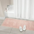 thumbnail image 2 of mDesign Non-Slip Microfiber Polyester 60" x 21" Heathered Spa Mat/Rug, Lt. Pink, 2 of 8