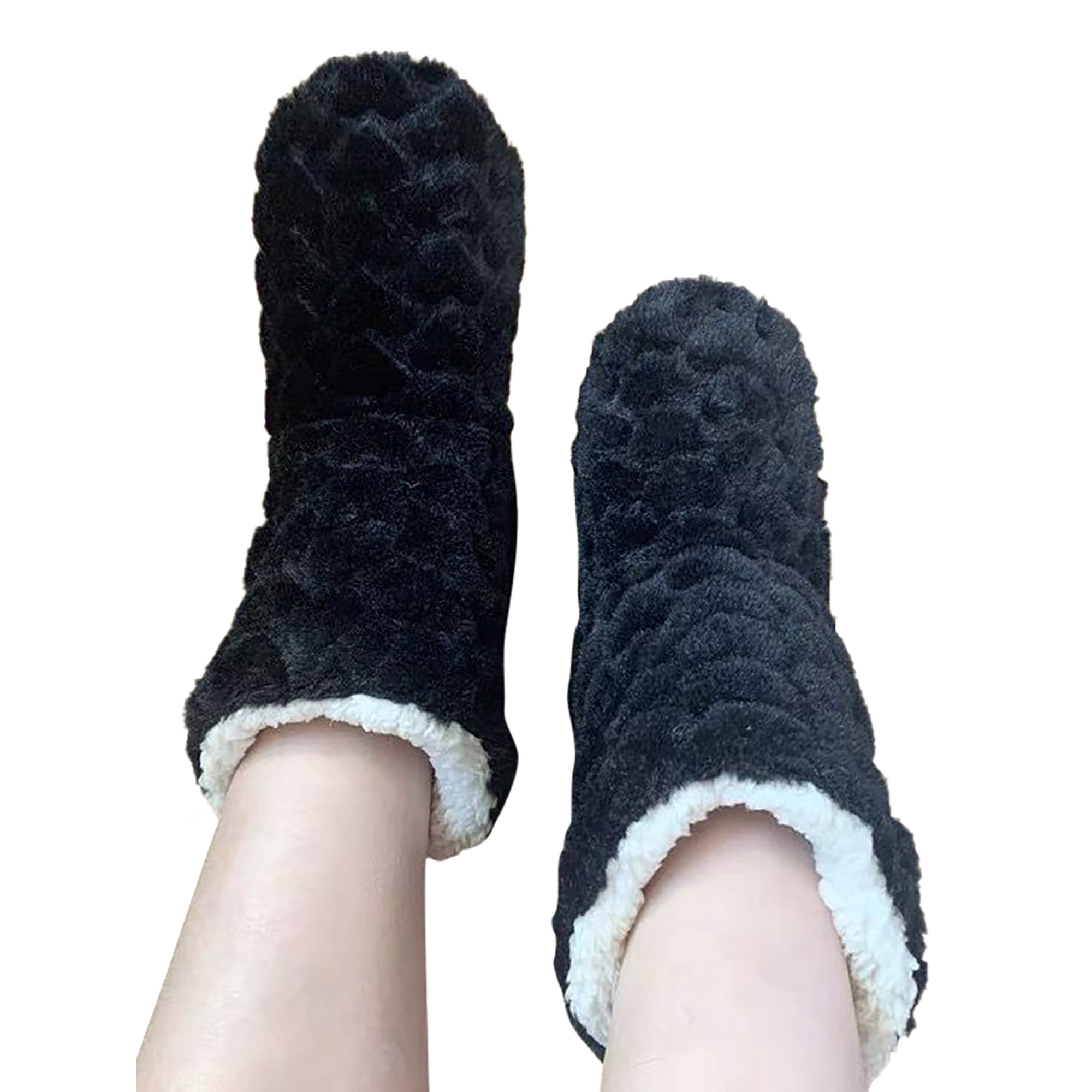 Daeful Women s Soft Plush Indoor Fluffy Slipper Booties