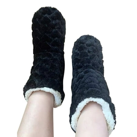 

Gomelly Women Men Bootie Slipper Socks Winter Cozy Comfy Soft Shoes Indoor Outdoor