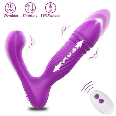 ESVOW Remote Control Vibrator Wearable Thrusting Sex Toys, Clitoral G-Spot Stimulator with 10 Vibrating & Telescopic Modes, Vibrating Panty Vibrators Adult Toy for Women Pleasure Couples Sexual Game