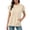 Beige, variant on Women's 2026 Short Sleeve Sweatshirt with Pocket, Casual Loose Fit Summer Tops for Work, Travel & Daily Wear Blue XL