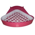 thumbnail image 1 of Greeniant Orinal geométrico para mascotas, caja de ropa de cama de esquina para inodoro de hámster, animales pequeños, Color de inodoro de plástico, Aseo de mascotas rosado Greeniant JJ15890-02, 1 of 6