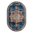 thumbnail image 3 of Unique Loom Utopia Collection Area Rug - Helios (5' x 8' Oval Dark Blue/Beige), 3 of 7