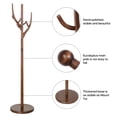 thumbnail image 6 of Foreate 71.6" Heavy Duty Wood Coat Rack Vintage Freestanding Large Tree Rack Stable Stand w/ 12 Branch Hooks Clothes Hanger for Corner Entryway Bedroom Office, 6 of 11
