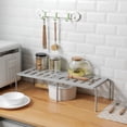 thumbnail image 1 of Boreal Craft Kitchen Cabinet Shelf Retractable Drain Rack Rack Pantry Storage Bathroom Bedroom Table Rubber Drying Mat for Kitchen Counter over The Dish Storage Rack Dish Drying Rack Collapsible Large, 1 of 7