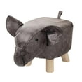 thumbnail image 1 of Taburete otomano reposapiés portátil estable en forma de Animal con almohadillas antideslizantes decoración del hogar taburete tapizado, 1 of 9
