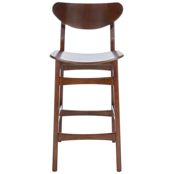 SAFAVIEH Thaxton Modern Style Counter Stool, Walnut (17.2 in. W x 22.8 in. D x 38 in. H)