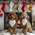 thumbnail image 4 of Dog Bandana 2 Pack,White Princess Knight Pattern Bandanas for Dogs,Cat Bandana,Small/ Large Dog Bandana 2 Size,Dog Bandanas, 4 of 6