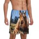thumbnail image 2 of Fotbe Close-Up Curious Squirrel Pantalones Cortos de Pijama para Hombre, Ropa de Dormir, Pantalones de Pijama Cortos para Hombre-Large, 2 of 6