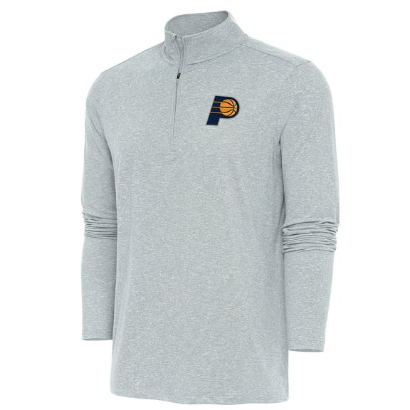 Men's Antigua Heather Gray Indiana Pacers Hunk Quarter-Zip Pullover Top